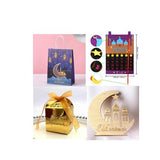 53pcs Ramadan perfect four-piece set, calendar, gift bag, candy box, ornaments（10pcs）