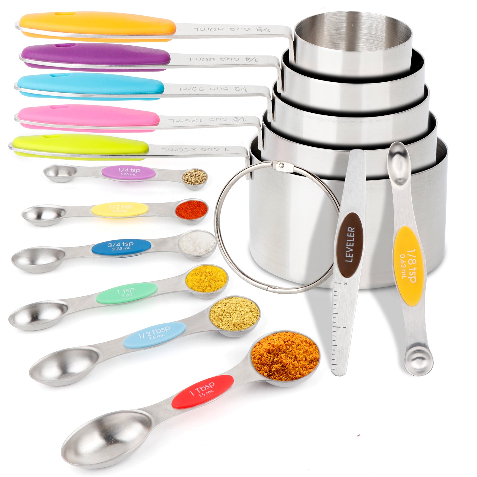 13Pcs Measuring Cups And Magnetic Measuring Spoons Set